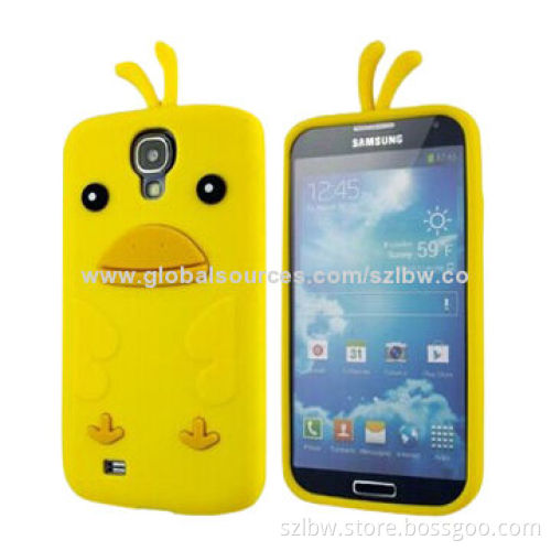 Yellow Funny Duck Silicone Soft Case Cover for Samsung Galaxy S4 i9500